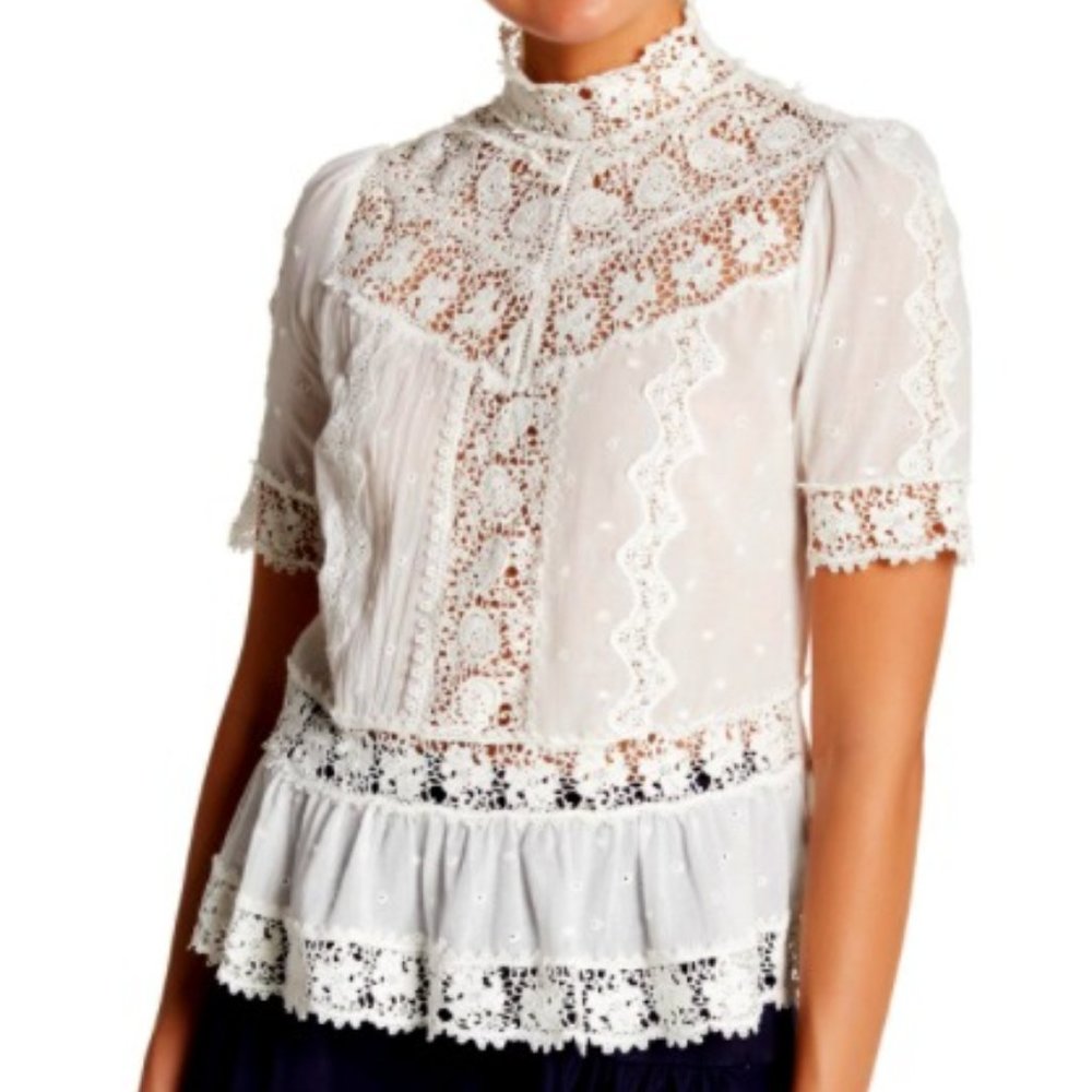 Rebecca Taylor Lace Top - White
